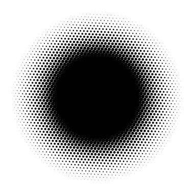 Noktalı resim öğesi. Yarım tonlu desen ile soyut geometrik grafik