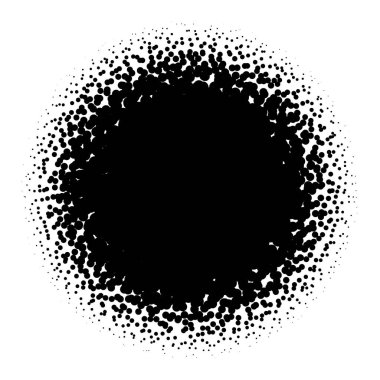 Noktalı resim öğesi. Yarım tonlu desen ile soyut geometrik grafik