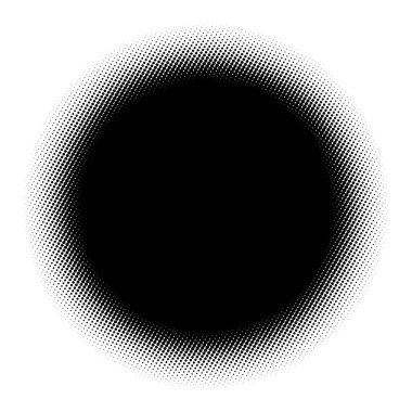 Noktalı resim öğesi. Yarım tonlu desen ile soyut geometrik grafik