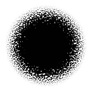 Noktalı resim öğesi. Yarım tonlu desen ile soyut geometrik grafik