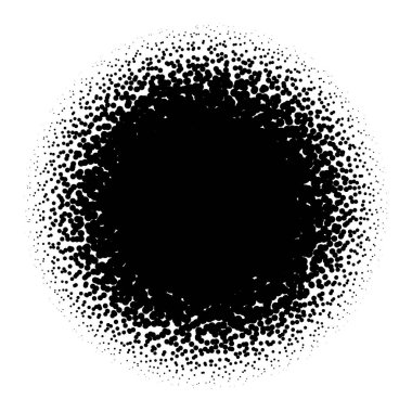 Noktalı resim öğesi. Yarım tonlu desen ile soyut geometrik grafik