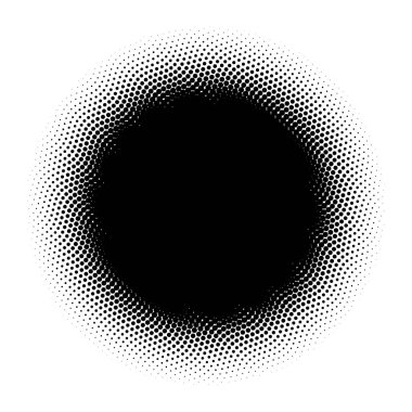 Noktalı resim öğesi. Yarım tonlu desen ile soyut geometrik grafik