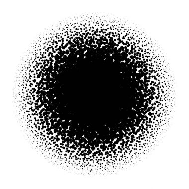 Noktalı resim öğesi. Yarım tonlu desen ile soyut geometrik grafik