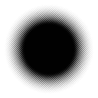 Noktalı resim öğesi. Yarım tonlu desen ile soyut geometrik grafik