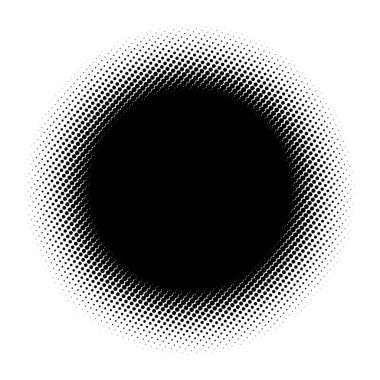 Noktalı resim öğesi. Yarım tonlu desen ile soyut geometrik grafik