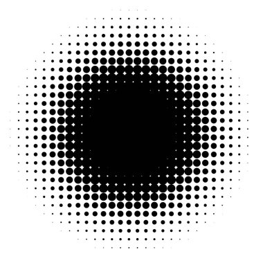 Noktalı resim öğesi. Yarım tonlu desen ile soyut geometrik grafik