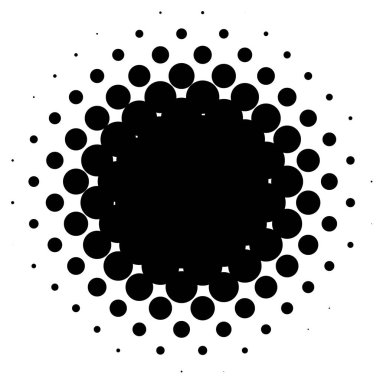 Noktalı resim öğesi. Yarım tonlu desen ile soyut geometrik grafik