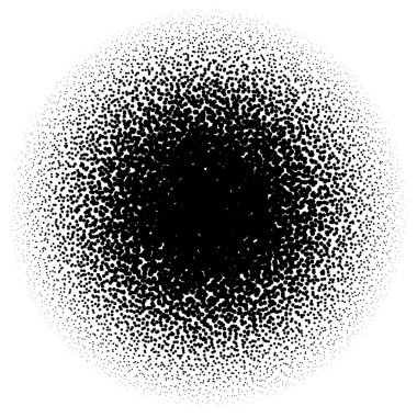 Noktalı resim öğesi. Yarım tonlu desen ile soyut geometrik grafik