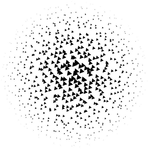 Halftone element. Abstract geometric graphic with half-tone pattern, vector illustration