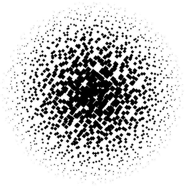 Halftone element. Abstract geometric graphic with half-tone pattern, vector illustration