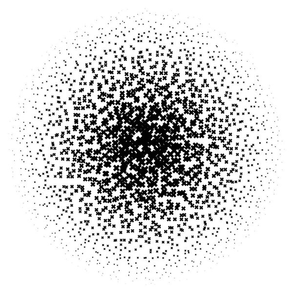 Halftone element. Abstract geometric graphic with half-tone pattern, vector illustration