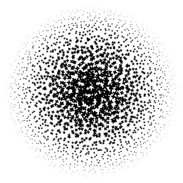 Halftone element. Abstract geometric graphic with half-tone pattern, vector illustration