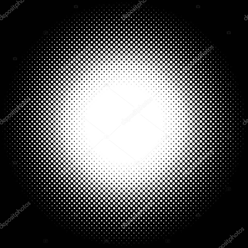 Halftone element. Abstract geometric graphic with half-tone pattern, vector illustration