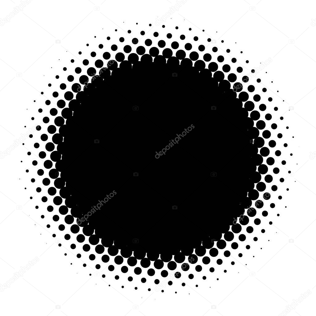 Halftone element. Abstract geometric graphic with half-tone pattern