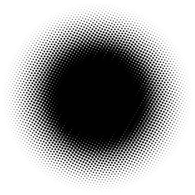 Noktalı resim öğesi. Yarım tonlu desen ile soyut geometrik grafik