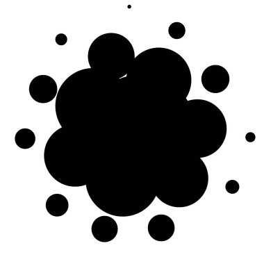 Noktalı resim öğesi. Yarım tonlu desen ile soyut geometrik grafik