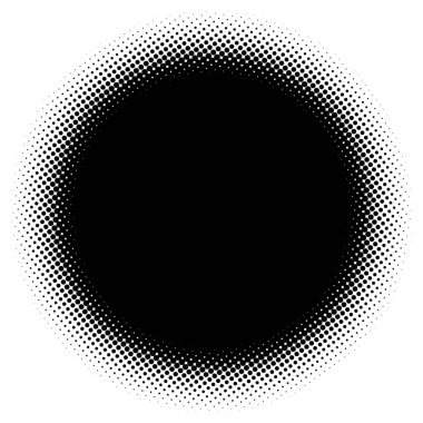 Noktalı resim öğesi. Yarım tonlu desen ile soyut geometrik grafik