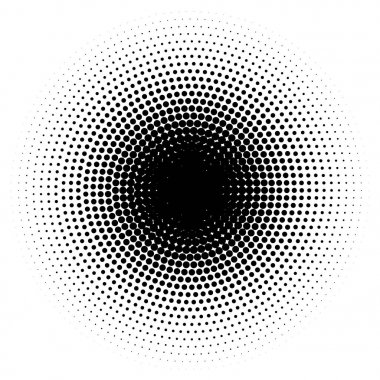 Noktalı resim öğesi. Yarım tonlu desen ile soyut geometrik grafik