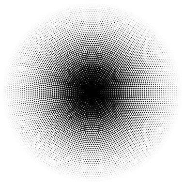 Noktalı resim öğesi. Yarım tonlu desen ile soyut geometrik grafik
