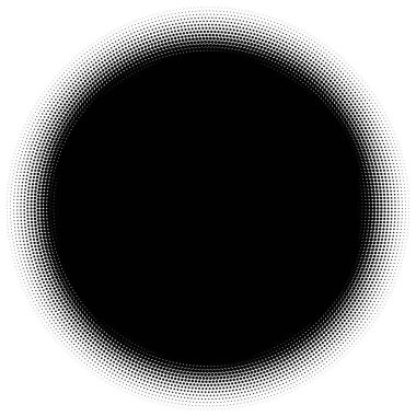 Noktalı resim öğesi. Yarım tonlu desen ile soyut geometrik grafik