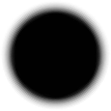 Noktalı resim öğesi. Yarım tonlu desen ile soyut geometrik grafik