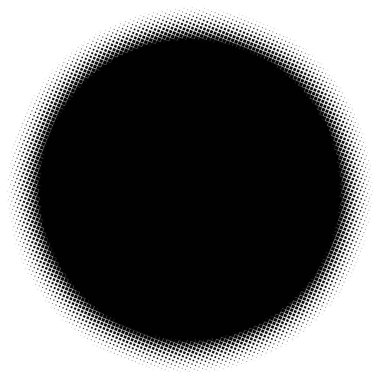 Noktalı resim öğesi. Yarım tonlu desen ile soyut geometrik grafik