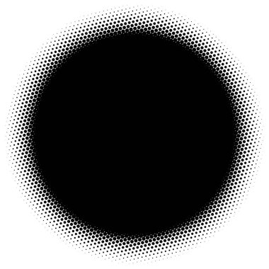 Noktalı resim öğesi. Yarım tonlu desen ile soyut geometrik grafik