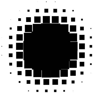 Noktalı resim öğesi. Yarım tonlu desen ile soyut geometrik grafik