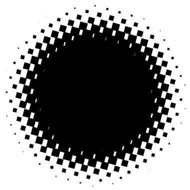 Noktalı resim öğesi. Yarım tonlu desen ile soyut geometrik grafik