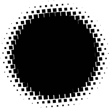 Noktalı resim öğesi. Yarım tonlu desen ile soyut geometrik grafik