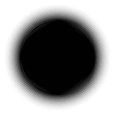 Noktalı resim öğesi. Yarım tonlu desen ile soyut geometrik grafik