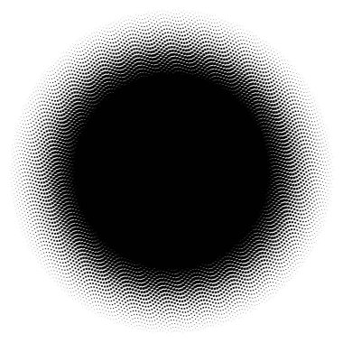 Noktalı resim öğesi. Yarım tonlu desen ile soyut geometrik grafik