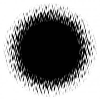 Noktalı resim öğesi. Yarım tonlu desen ile soyut geometrik grafik