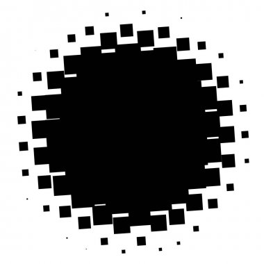 Noktalı resim öğesi. Yarım tonlu desen ile soyut geometrik grafik