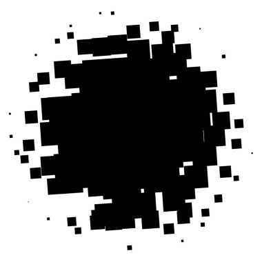 Noktalı resim öğesi. Yarım tonlu desen ile soyut geometrik grafik