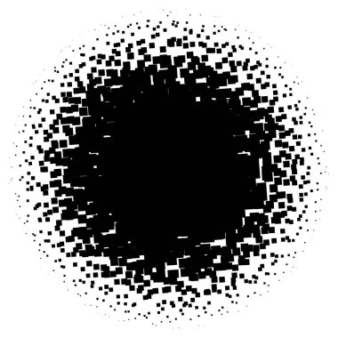 Noktalı resim öğesi. Yarım tonlu desen ile soyut geometrik grafik