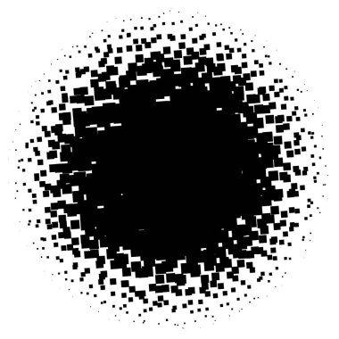 Noktalı resim öğesi. Yarım tonlu desen ile soyut geometrik grafik