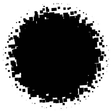 Noktalı resim öğesi. Yarım tonlu desen ile soyut geometrik grafik