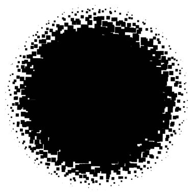 Noktalı resim öğesi. Yarım tonlu desen ile soyut geometrik grafik