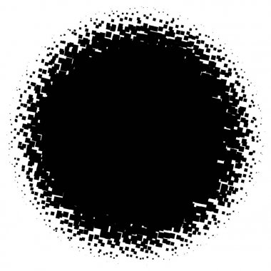 Noktalı resim öğesi. Yarım tonlu desen ile soyut geometrik grafik