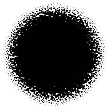 Noktalı resim öğesi. Yarım tonlu desen ile soyut geometrik grafik