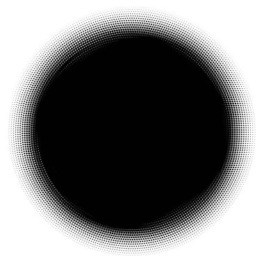 Noktalı resim öğesi. Yarım tonlu desen ile soyut geometrik grafik