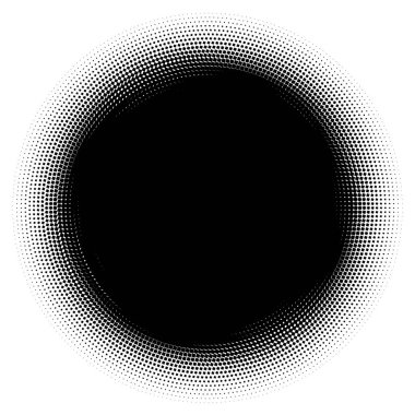 Noktalı resim öğesi. Yarım tonlu desen ile soyut geometrik grafik