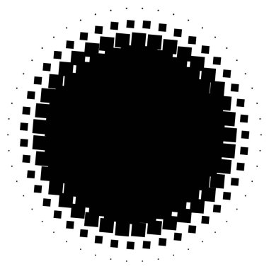 Noktalı resim öğesi. Yarım tonlu desen ile soyut geometrik grafik