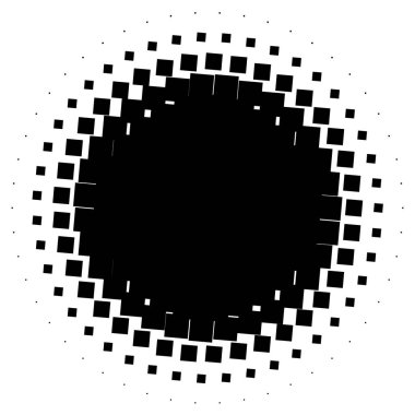 Noktalı resim öğesi. Yarım tonlu desen ile soyut geometrik grafik