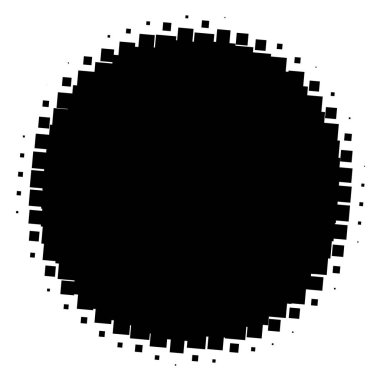 Noktalı resim öğesi. Yarım tonlu desen ile soyut geometrik grafik