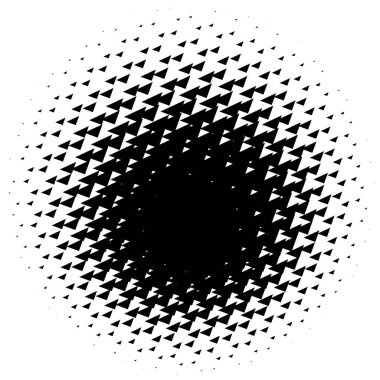 Noktalı resim öğesi. Yarım tonlu desen ile soyut geometrik grafik