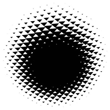 Noktalı resim öğesi. Yarım tonlu desen ile soyut geometrik grafik