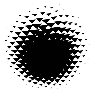 Noktalı resim öğesi. Yarım tonlu desen ile soyut geometrik grafik