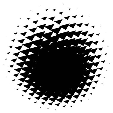 Noktalı resim öğesi. Yarım tonlu desen ile soyut geometrik grafik